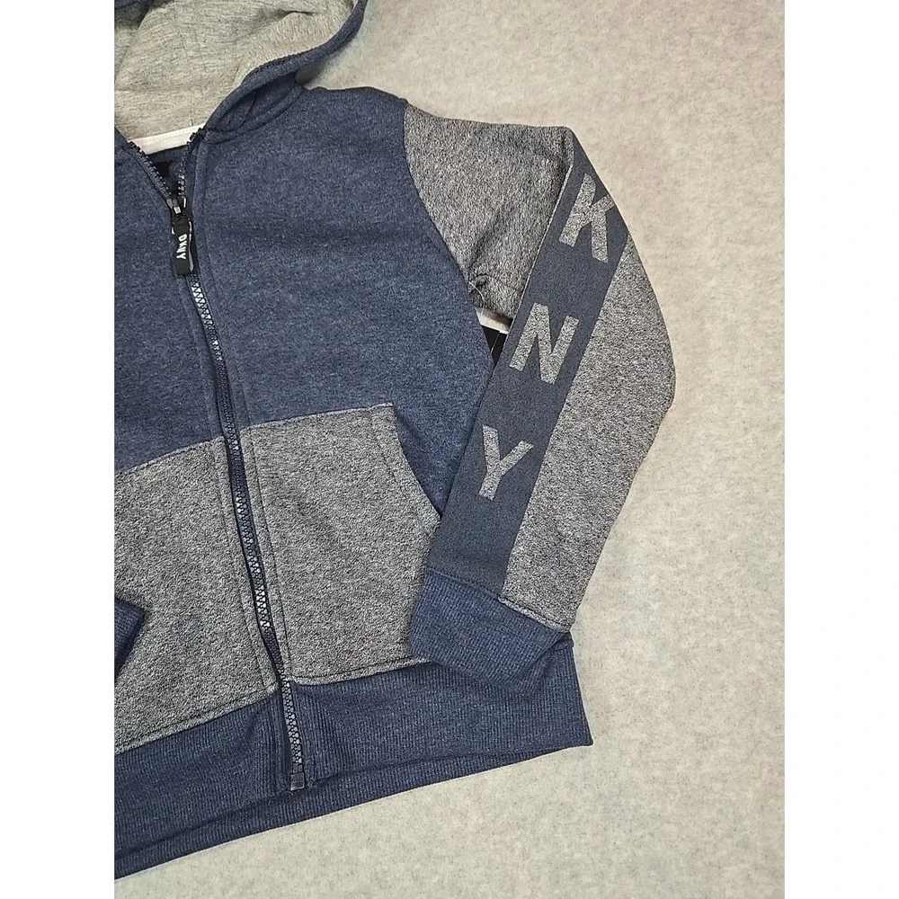 DKNY Boys Size‎ 2T 2pc Full Zip Sweatshirt Jogger Outfit Set Blue Khaki NWT